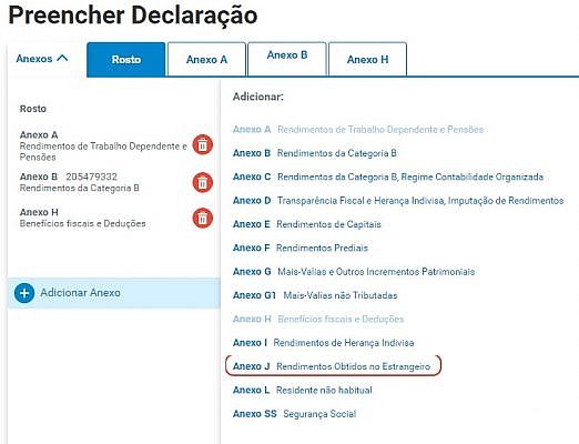 IRS Anexo J Declara o De Mais valias Obtidas No Estrangeiro TaoFinance